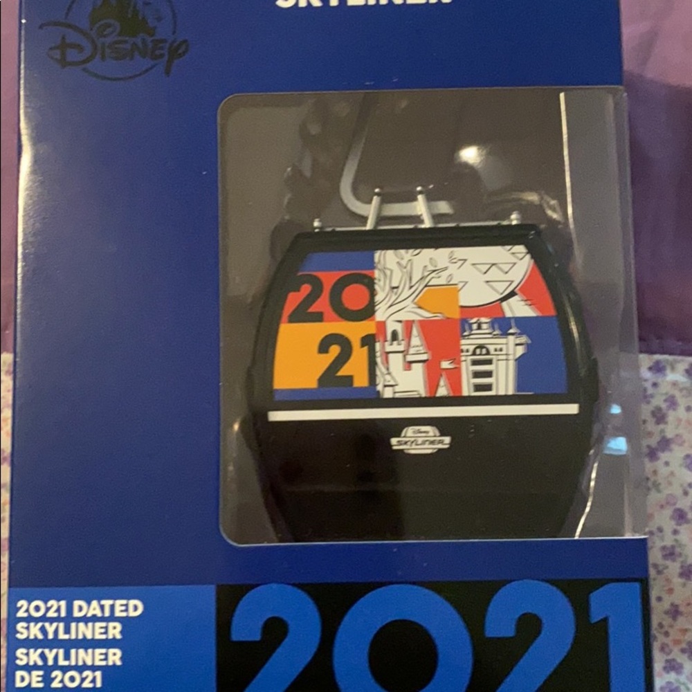 Disney skyliner figure with display stand